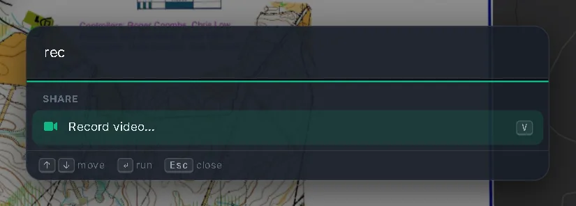 The command palette